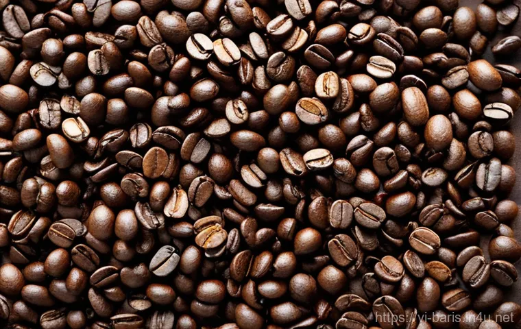 바리스타 커피 레시피 개발 노하우 - **Prompt 1: The Soul of the Coffee Bean**
    A high-definition, close-up shot showcasing an artful ...