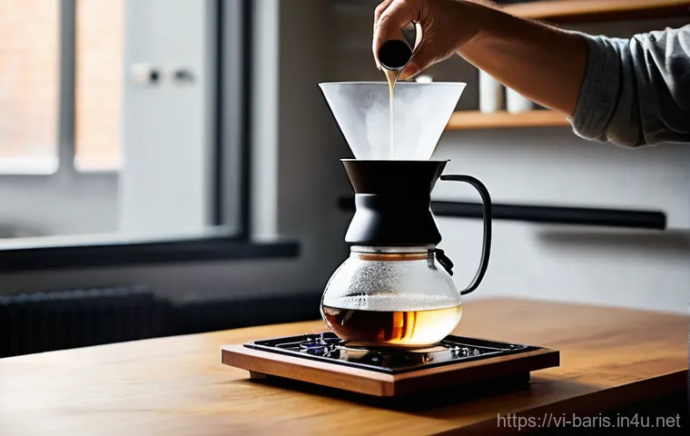 바리스타 커피 레시피 개발 노하우 - **Prompt 1: The Soul of the Coffee Bean**
    A high-definition, close-up shot showcasing an artful ...