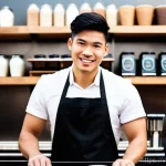 Home 11 바리스타 자격증 필요성 - **Prompt:** "A highly skilled and focused professional barista, of Vietnamese descent, meticulously ...