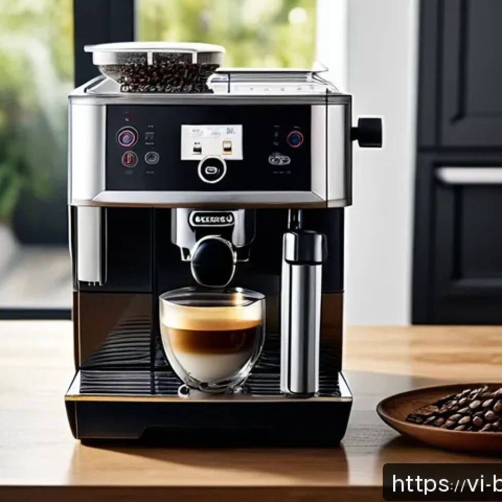 바리스타 실습용 커피 머신 추천 - A modern Vietnamese kitchen scene showcasing a sleek Delonghi Magnifica S automatic coffee machine o...